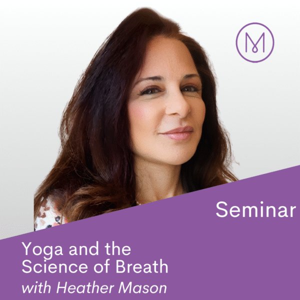 Heather Mason presenting an online talk on the science of breath, exploring new research on kumbhak, pranayama, and the biological mechanisms behind therapeutic breathing.